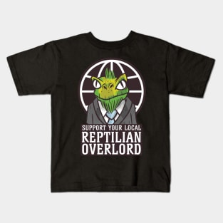 Support Your Local Reptilian Overlord Kids T-Shirt